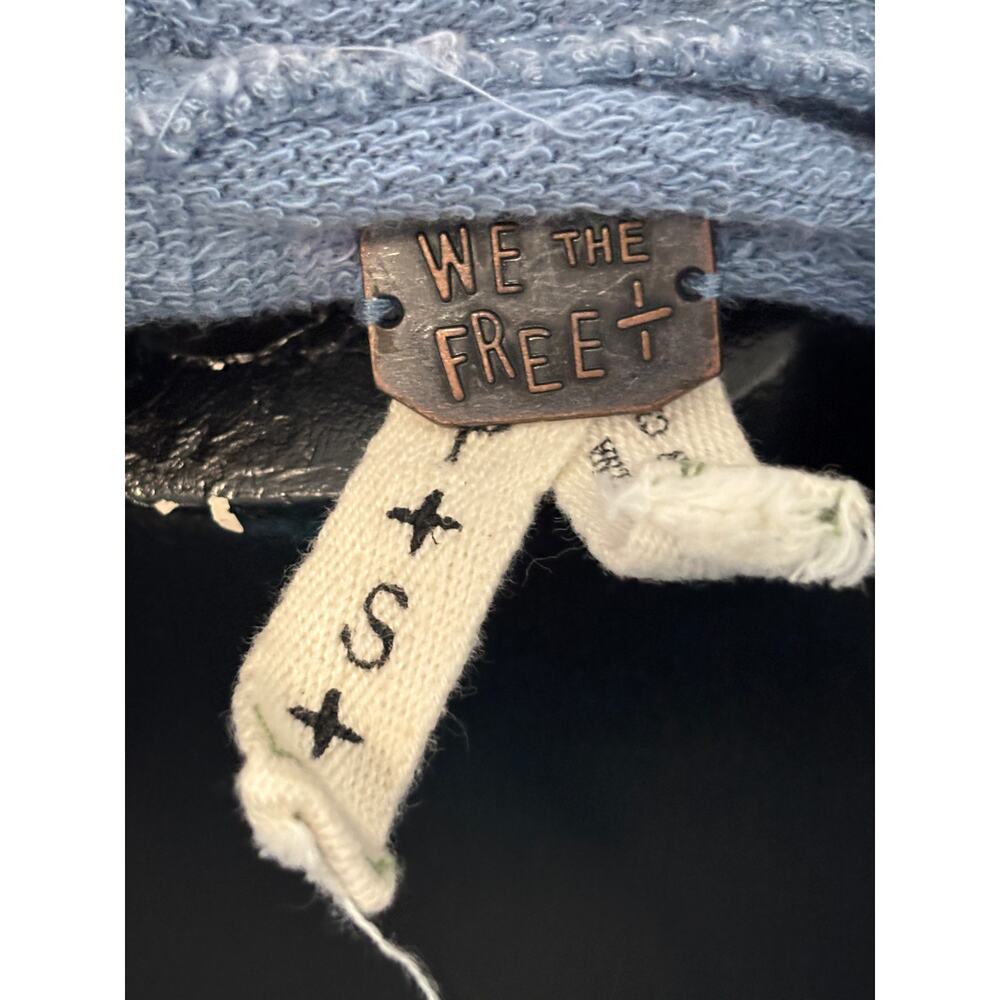 Free People Mesh Blue Color Block Hoodie ASO TV Jenna Mueller Wilfred Small - Picture 3 of 5